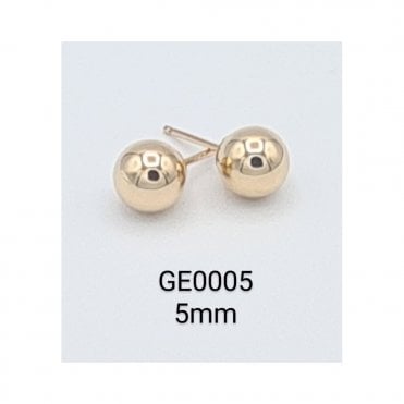 Gold Ball Stud Earrings