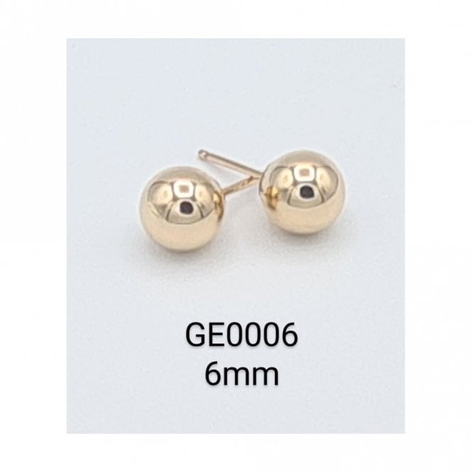 Gold Ball Stud Earrings