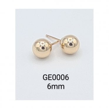 Gold Ball Stud Earrings