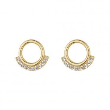 Gold Circle Earrings