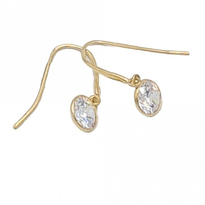 Gerry Browne Gold Gold Clear Stone Drop Earring