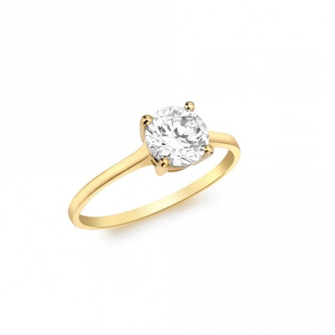 Gerry Browne Gold Gold Collection - 9ct Yellow Gold Solitaire Four Claw Commitment Promise Ring