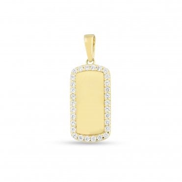Gold Dog Tag Engravable Disc