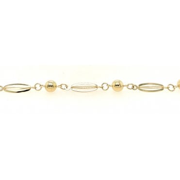 Gold Fancy Oval Bracelet