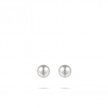 Gold Pearl Stud Earrings 6mm