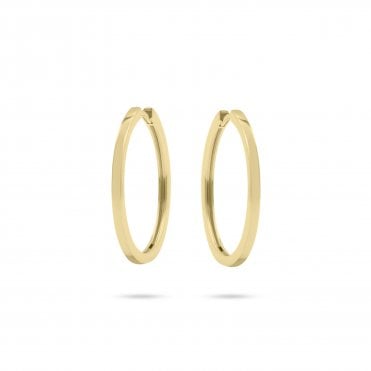 Gold Plated 30mm Hoop Earrings