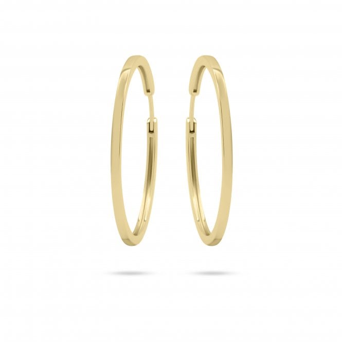 Gisser Gold Plated 40mm Hoop Earrings