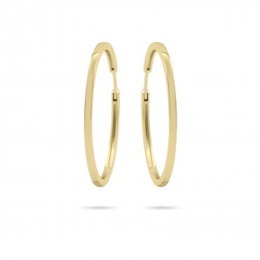 Gold Plated 40mm Hoop Earrings