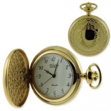 Gold Plated Engravable Pocket Watch