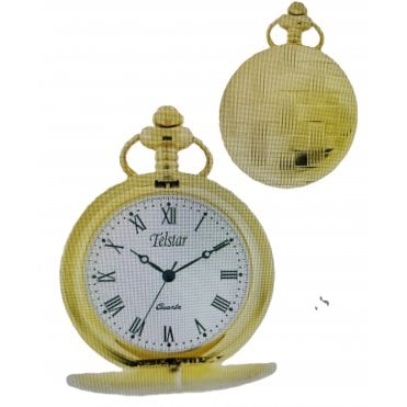 Gold Plated Weave Designl Pocket Watch