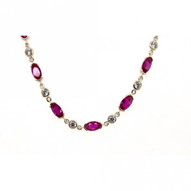 Gerry Browne Gold Gold Red Stone Necklace