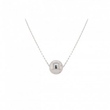 Gold Solid Sliding Ball Pendant