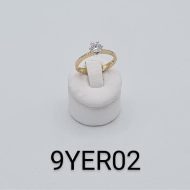 Gold Solitaire Ring
