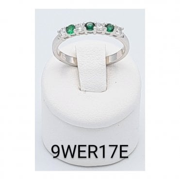 Green & White Eternity Ring