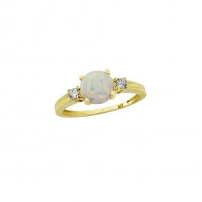 hana 9yg c opal cz ring