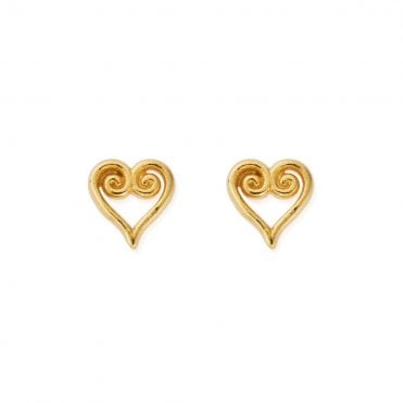 Heart Scroll Earrings