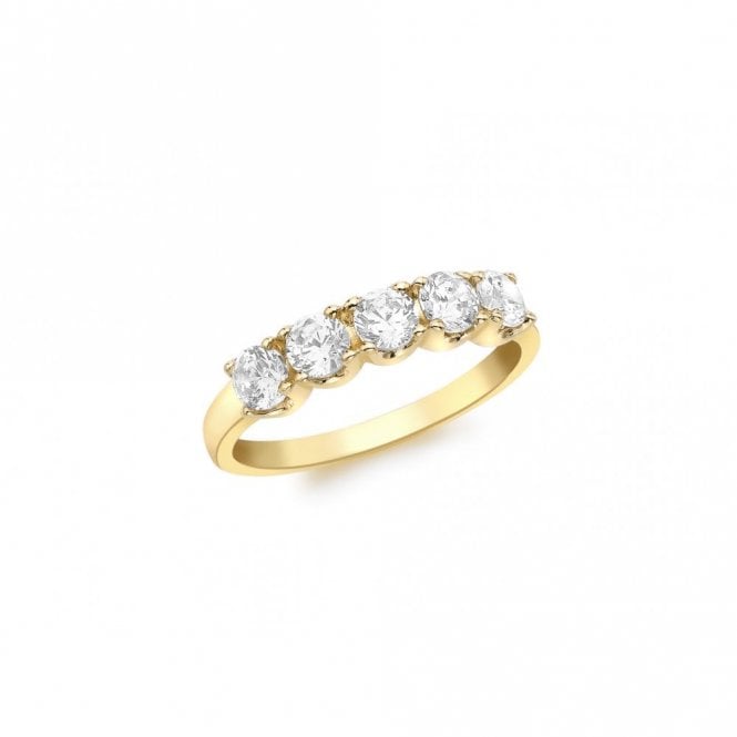 Gerry Browne Gold ibb 9ct yg 5 stone cz ring
