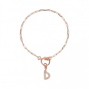 Initial T-Bar Paperlink Bracelet
