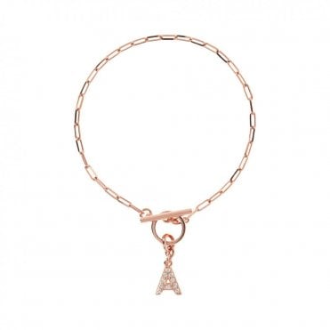 Initial T-Bar Paperlink Bracelet