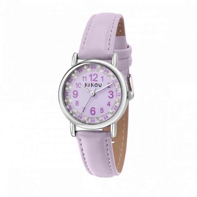 Kikou Kids Watches KIKOU KIDS MADEMOISELLE 28MM LILAC DIAL LILAC STRAP WATCH
