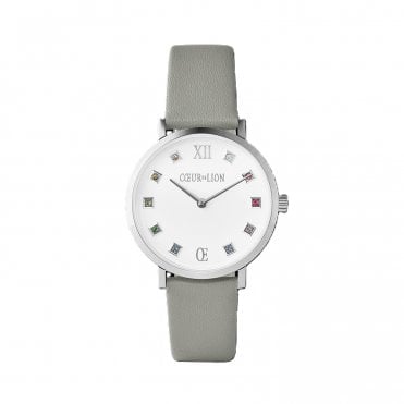 Ladies Grey Strap Watch