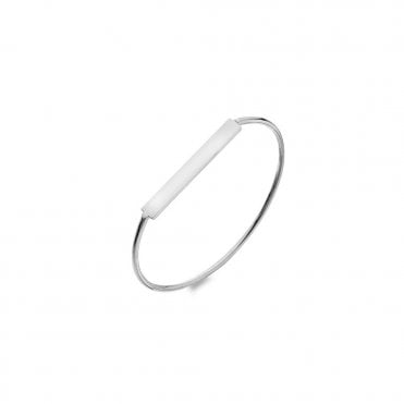 Ladies Silver I.D. Bangle