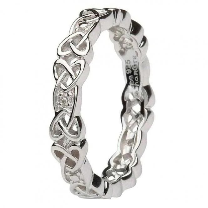 Shanore Ladies Stone Set Celtic Knot Ring