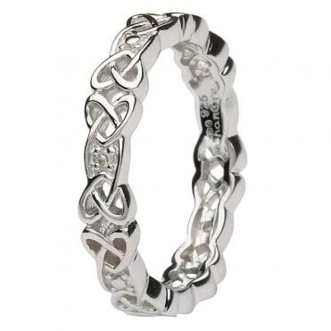 Ladies Stone Set Celtic Knot Ring