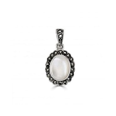 Marcasite And Mother Of Pearl Pendant