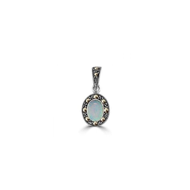 Daniels Marcasite Marcasite And Opal Pendant