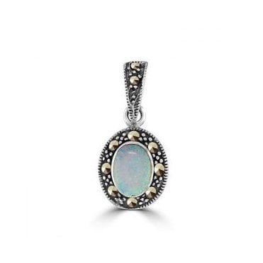 Marcasite And Opal Pendant