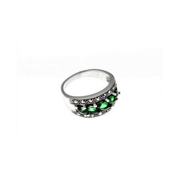 Marcasite Emerald  Ring