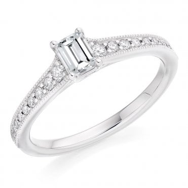 Millie Emerald Cut Diamond Ring