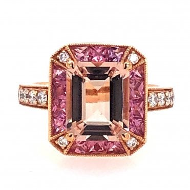 Morganite Rose Ring