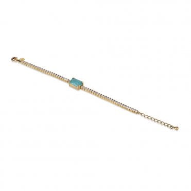 Newbridge Vintage Green Stone Bracelet