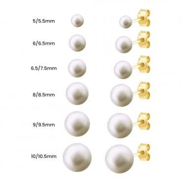 Noriko Button Earrings 10mm