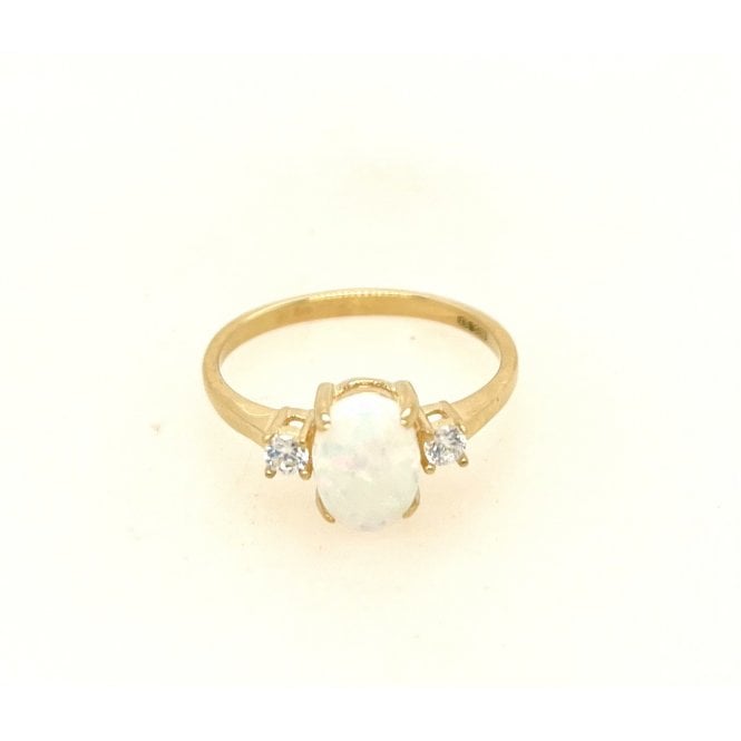 Gerry Browne Gold Opal And Cz Ring