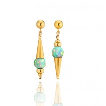 Opal Ocean Point Drop Earrings