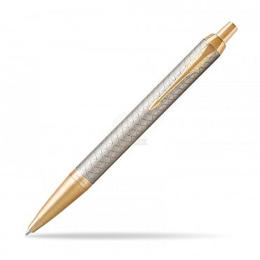 parker im premium warm grey gold trim ballpoint