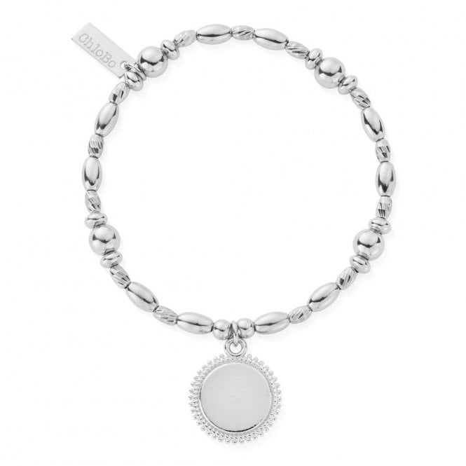 ChloBo Personalised Multi Rice Moon Coin Bracelet