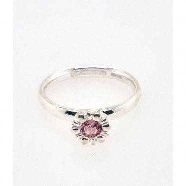 Pink Stone October Birthstone Ring