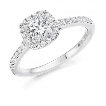 Platinum Halo Diamond Ring