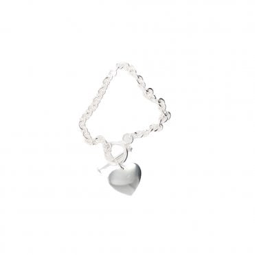 Engravable Heart Charm Bracelet