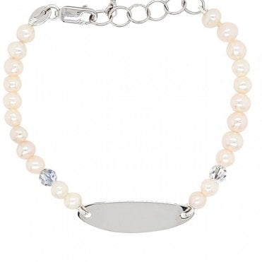 Pearl & Birthstone ID Bracelet