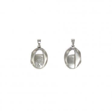 Pure Sterling Silver 4 Star Locket With Chain