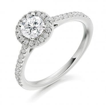 Raphael Platinum Halo Ring