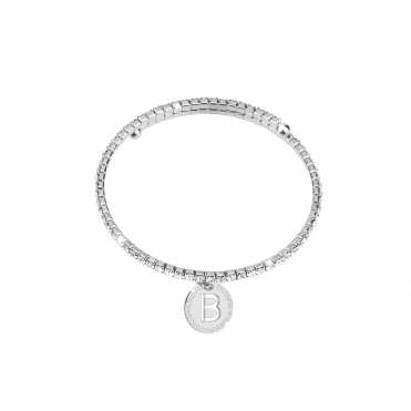 Rebecca BANGLE WITH STONES - INITIAL B