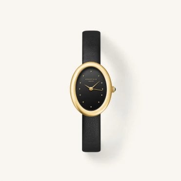Oval Black Dial Watch