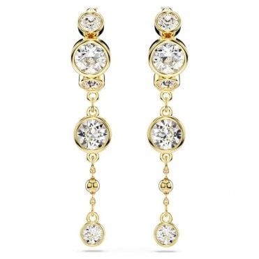 Round Crystal Drop Earrings