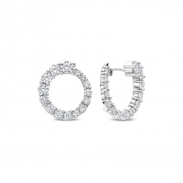 Round Twisted Cz Earrings